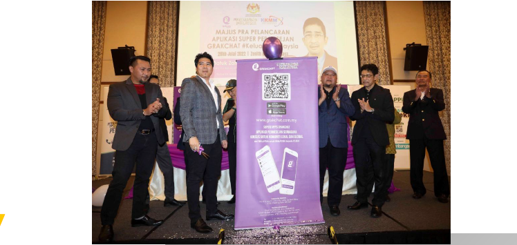 Perasmian Aplikasi GRAKCHAT Mewakili Timbalan Menteri Komunikasi dan Multimedia